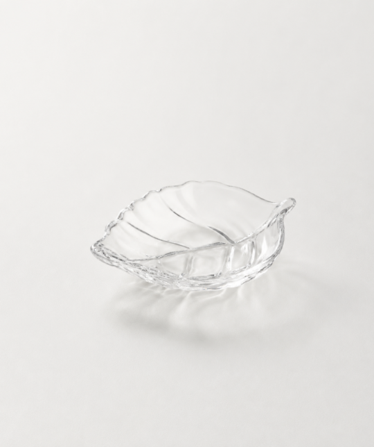 Glass Leaf-shaped Tea Scoop<br>透明玻璃树叶造型茶则